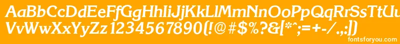 KorinthserialBolditalic Font – White Fonts on Orange Background