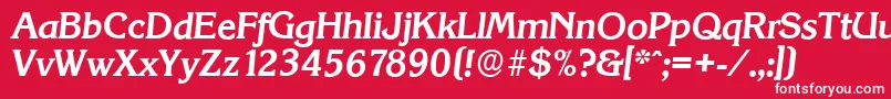 KorinthserialBolditalic Font – White Fonts on Red Background