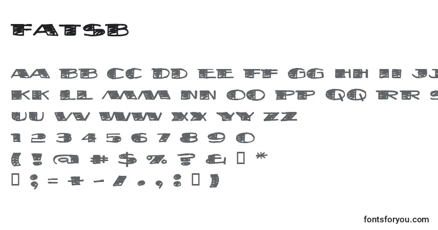 A fonte Fatsb – alfabeto, números, caracteres especiais