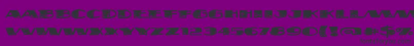 Fatsb-Schriftart – Schwarze Schriften auf violettem Hintergrund