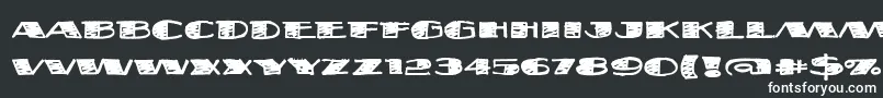 Шрифт Fatsb – белые шрифты на чёрном фоне