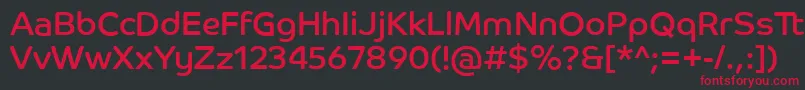 CoHeadlineCorpRegular Font – Red Fonts on Black Background