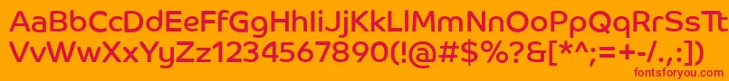 CoHeadlineCorpRegular Font – Red Fonts on Orange Background