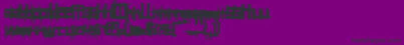 Czcionka BruisedHundred – czarne czcionki na fioletowym tle