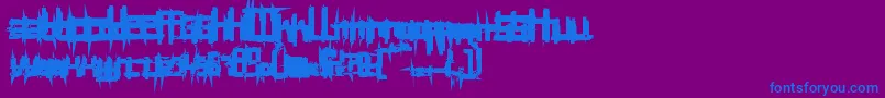 Fonte BruisedHundred – fontes azuis em um fundo violeta
