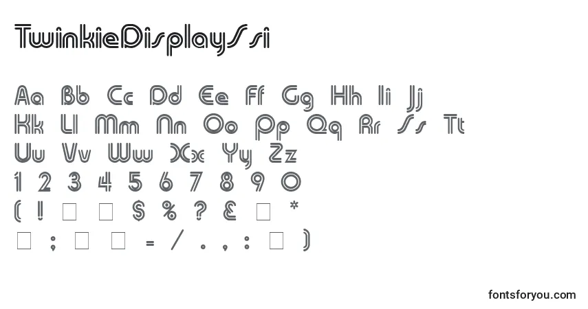 Шрифт TwinkieDisplaySsi – алфавит, цифры, специальные символы
