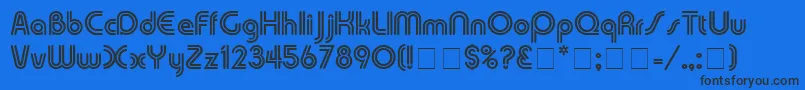 TwinkieDisplaySsi-fontti – mustat fontit sinisellä taustalla
