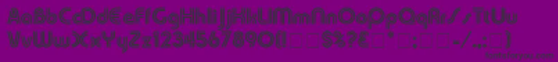TwinkieDisplaySsi-fontti – mustat fontit violetilla taustalla