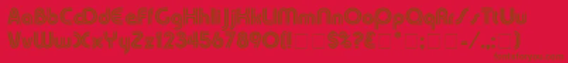 Więcej informacji o czcionce TwinkieDisplaySsi Czcionka TwinkieDisplaySsi – brązowe czcionki na czerwonym tle