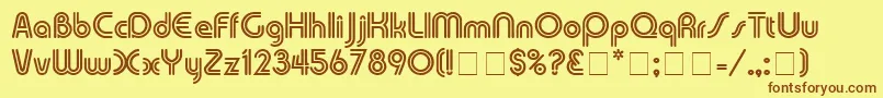 TwinkieDisplaySsi Font – Brown Fonts on Yellow Background