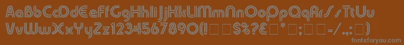 TwinkieDisplaySsi Font – Gray Fonts on Brown Background