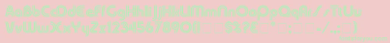 TwinkieDisplaySsi Font – Green Fonts on Pink Background