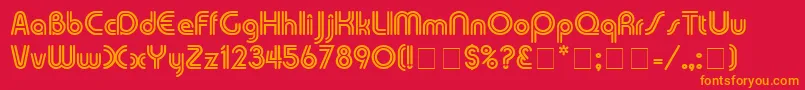 TwinkieDisplaySsi Font – Orange Fonts on Red Background