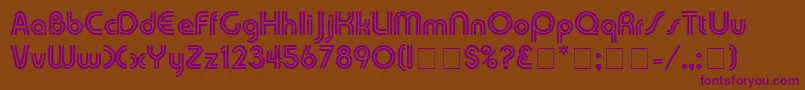 TwinkieDisplaySsi Font – Purple Fonts on Brown Background