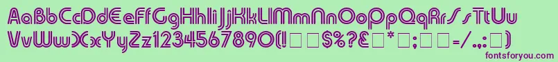 TwinkieDisplaySsi Font – Purple Fonts on Green Background