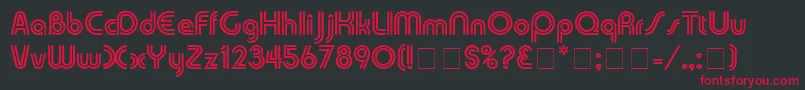 TwinkieDisplaySsi Font – Red Fonts on Black Background