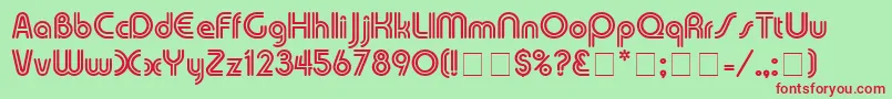 TwinkieDisplaySsi Font – Red Fonts on Green Background