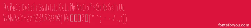 More about Uper Font Uper Font – Pink Fonts on Red Background