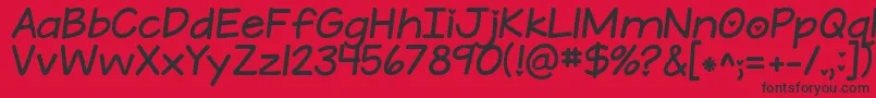 Kgateenytinyheart Font – Black Fonts on Red Background