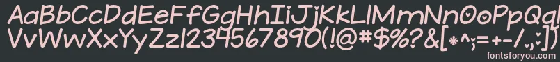 Kgateenytinyheart Font – Pink Fonts on Black Background