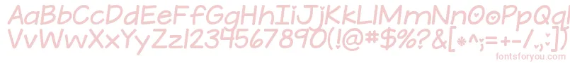 Kgateenytinyheart Font – Pink Fonts on White Background