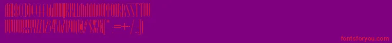 Moderntypographynf-Schriftart – Rote Schriften auf violettem Hintergrund