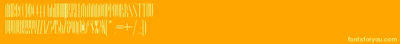 Шрифт Moderntypographynf – жёлтые шрифты на оранжевом фоне