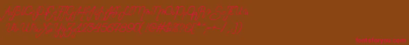 Lady Font – Red Fonts on Brown Background