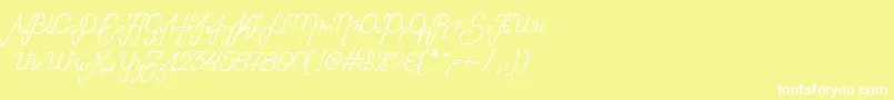 Lady Font – White Fonts on Yellow Background