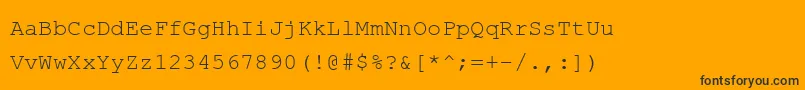 Phaisarnmono Font – Black Fonts on Orange Background