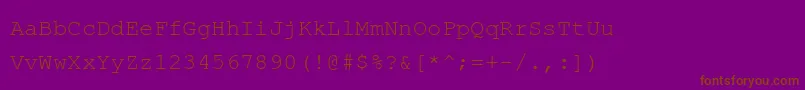 Phaisarnmono Font – Brown Fonts on Purple Background