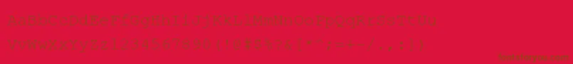 Шрифт Phaisarnmono – коричневые шрифты на красном фоне