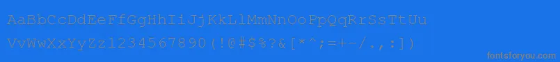 フォントPhaisarnmono – 青い背景に灰色の文字