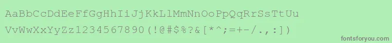 フォントPhaisarnmono – 緑の背景に灰色の文字