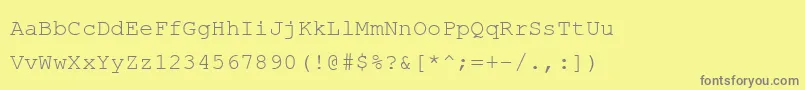 Phaisarnmono Font – Gray Fonts on Yellow Background