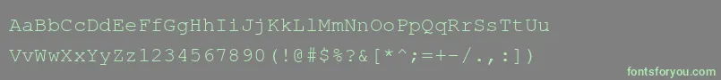 Шрифт Phaisarnmono – зелёные шрифты на сером фоне