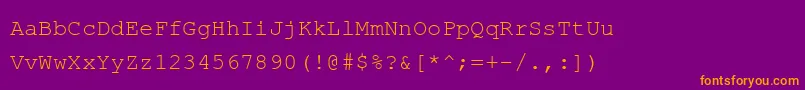 Phaisarnmono Font – Orange Fonts on Purple Background