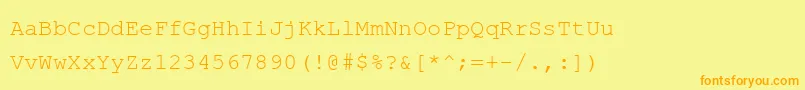 Phaisarnmono Font – Orange Fonts on Yellow Background