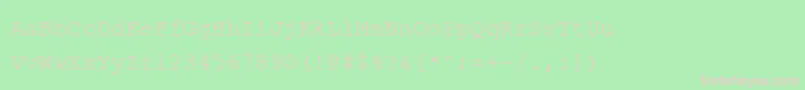 フォントPhaisarnmono – 緑の背景にピンクのフォント
