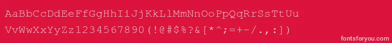 Phaisarnmono Font – Pink Fonts on Red Background