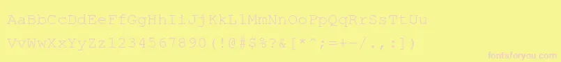 Phaisarnmono Font – Pink Fonts on Yellow Background