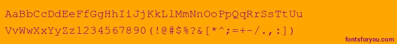 Phaisarnmono Font – Purple Fonts on Orange Background