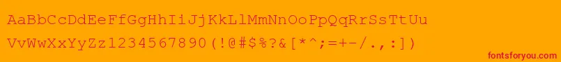 Phaisarnmono Font – Red Fonts on Orange Background