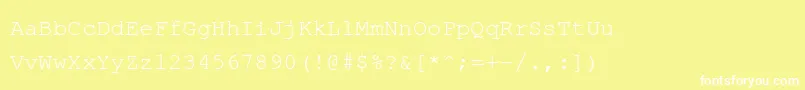 フォントPhaisarnmono – 黄色い背景に白い文字