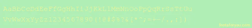 Phaisarnmono Font – Yellow Fonts on Green Background