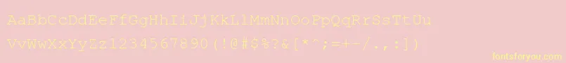 Phaisarnmono-fontti – keltaiset fontit vaaleanpunaisella taustalla