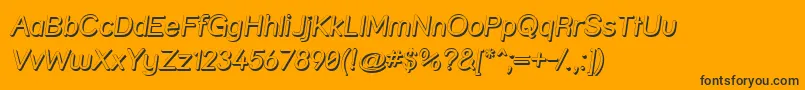 Strshdi Font – Black Fonts on Orange Background