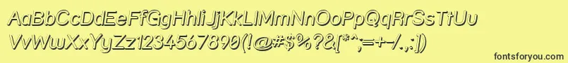 Strshdi Font – Black Fonts on Yellow Background