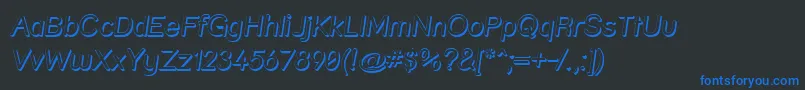 Strshdi Font – Blue Fonts on Black Background