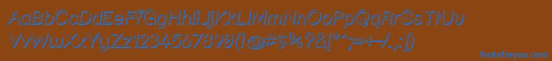 Strshdi Font – Blue Fonts on Brown Background